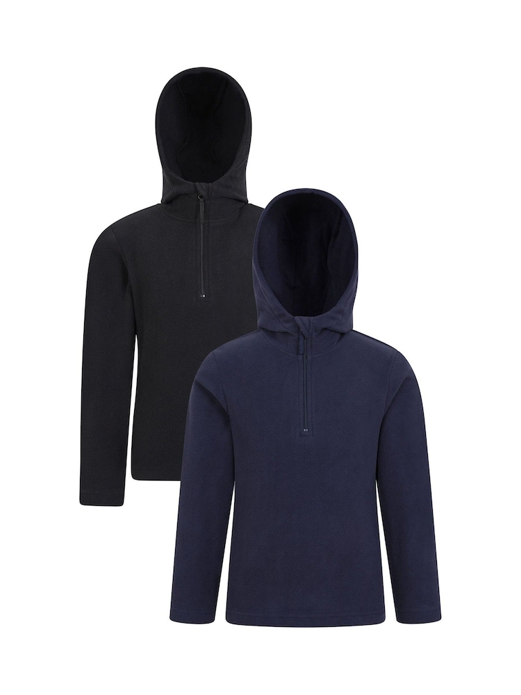 modra - Mountain Warehouse Otroška jopa Camber Fleece kapucar; jopa/pulover s kapuco 2 komplet - Slika 1 iz 11