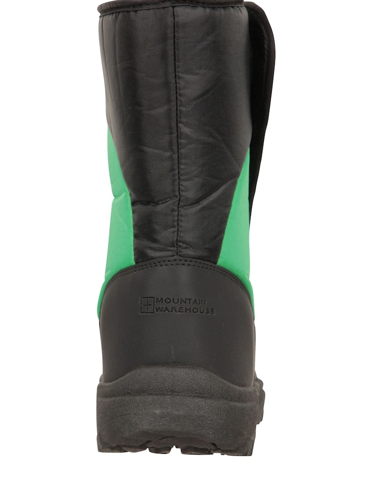 Mountain Warehouse Green Caribou Kids Single Stripe Sherpa Lined Adaptive Snow Boots - Image 4 of 9