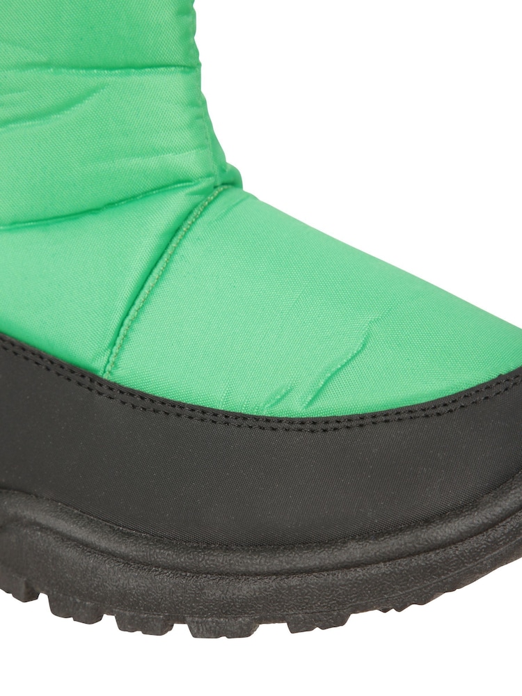 Mountain Warehouse Green Caribou Kids Single Stripe Sherpa Lined Adaptive Snow Boots - Image 8 of 9