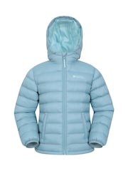 Mountain Warehouse Aqua Blue Seasons II Kids Water-Resistant Padded Jacket - Image 1 of 6