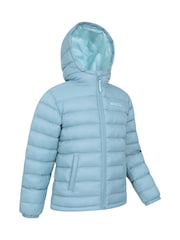 Mountain Warehouse Aqua Blue Seasons II Kids Water-Resistant Padded Jacket - Image 3 of 6