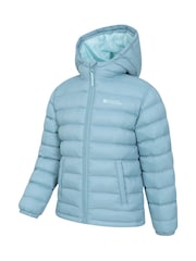 Mountain Warehouse Aqua Blue Seasons II Kids Water-Resistant Padded Jacket - Image 4 of 6