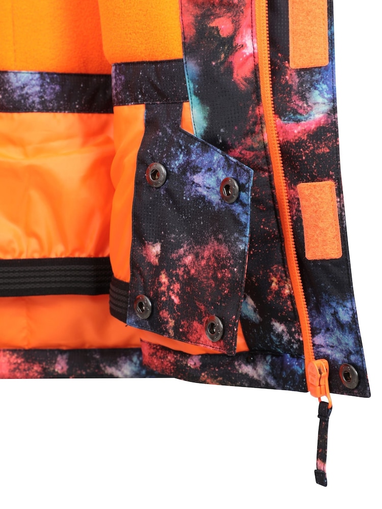 Mountain Warehouse Black Kids Fleece Lined Printed Snow Ski Jacket And Trousers Set - Image 11 of 12