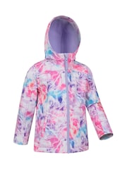 Mountain Warehouse Dark Pink Exodus Kids Printed Water-Resistant Softshell Jacket - Image 2 of 5