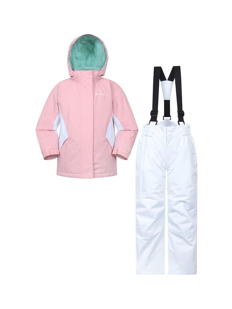 Mountain Warehouse Pink Fleece Lined Snow Ski Jacket And Trousers Set - Image 1 of 15 Mountain Warehouse Pink Fleece Lined Snow Ski Jacket And Trousers Set - Image 1 of 15