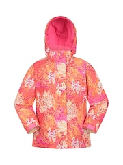 Mountain Warehouse Orange Kids Snowdrop Printed Ski Jacket - Image 1 of 7