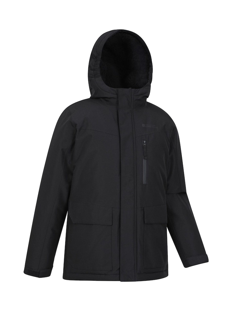 Mountain Warehouse Black Kids Noah Borg Lined Waterproof Jacket - Image 2 of 6