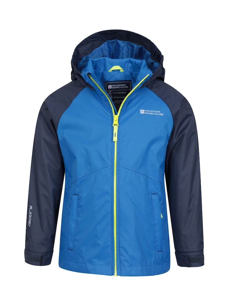 Mountain Warehouse Light Blue Torrent II Kids Waterproof Jacket - Image 4 of 6