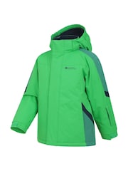 أخضر - Mountain Warehouse Kids Raptor Fleece Lined Snow Jacket - صورة 2 من 7