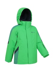 أخضر - Mountain Warehouse Kids Raptor Fleece Lined Snow Jacket - صورة 4 من 7