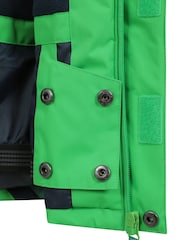 أخضر - Mountain Warehouse Kids Raptor Fleece Lined Snow Jacket - صورة 6 من 7