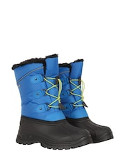 Mountain Warehouse Mid Blue Whistler Kids Sherpa Lined Adaptive Snow Boots - Image 3 of 5