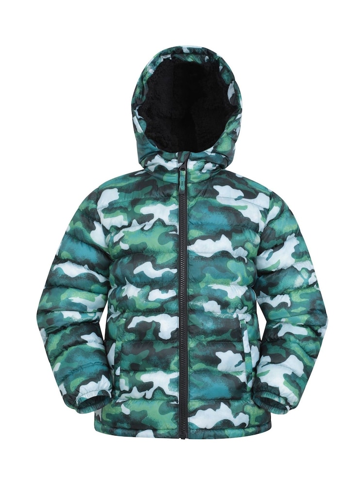 Mountain Warehouse Kids Seasons wasserfeste, mit Kunstfell gefütterte, wattierte Jacke - Bild 1 von 6 Mountain Warehouse Kids Seasons wasserfeste, mit Kunstfell gefütterte, wattierte Jacke - Bild 1 von 6