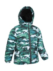 Mountain Warehouse Green Kids Seasons Water Resistant Faux Fur Lined Padded Jacket - Image 2 of 6