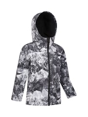 Mountain Warehouse Dark Black Exodus Kids Printed Water-Resistant Softshell Jacket - Image 2 of 5