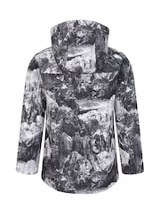 Mountain Warehouse Dark Black Exodus Kids Printed Water-Resistant Softshell Jacket - Image 3 of 5