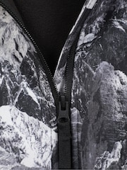 Mountain Warehouse Dark Black Exodus Kids Printed Water-Resistant Softshell Jacket - Image 5 of 5