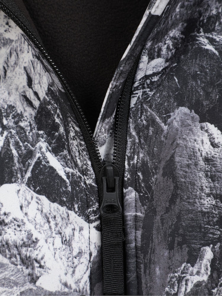 Mountain Warehouse Dark Black Exodus Kids Printed Water-Resistant Softshell Jacket - Image 5 of 5