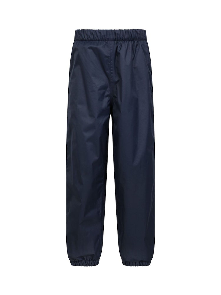 Mountain Warehouse Blue Waterproof Fleece Lined Kids Trousers - Image 1 of 5