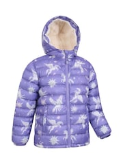 Mountain Warehouse Purple Kids Seasons Water Resistant Faux Fur Lined Padded Jacket - Image 2 of 6