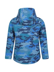 Mountain Warehouse Blue Exodus Kids Printed Water-Resistant Softshell Jacket - Image 3 of 5