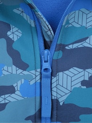 Mountain Warehouse Blue Exodus Kids Printed Water-Resistant Softshell Jacket - Image 5 of 5