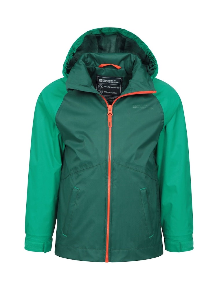 Mountain Warehouse Green Torrent II Kids Waterproof Jacket - Image 5 of 6