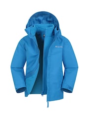 Mountain Warehouse Blue Fell Kids 3 In 1 Water Resistant Jacket - Image 1 of 7