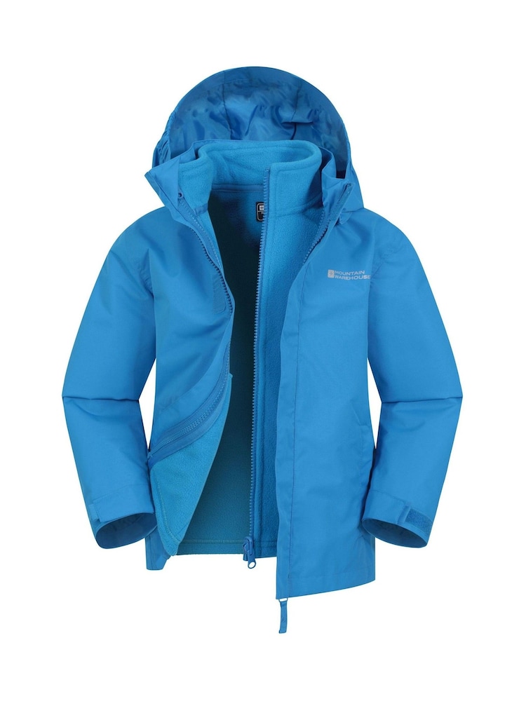 Mountain Warehouse Blue Fell Kids 3 In 1 Water Resistant Jacket - Image 1 of 7