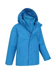 Mountain Warehouse Blue Fell Kids 3 In 1 Water Resistant Jacket - Image 2 of 7