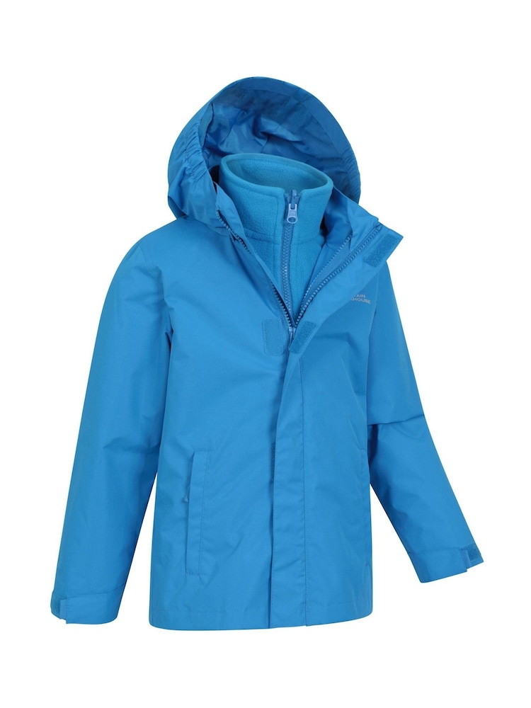 Mountain Warehouse Blue Fell Kids 3 In 1 Water Resistant Jacket - Image 2 of 7