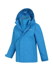 Mountain Warehouse Blue Fell Kids 3 In 1 Water Resistant Jacket - Image 4 of 7