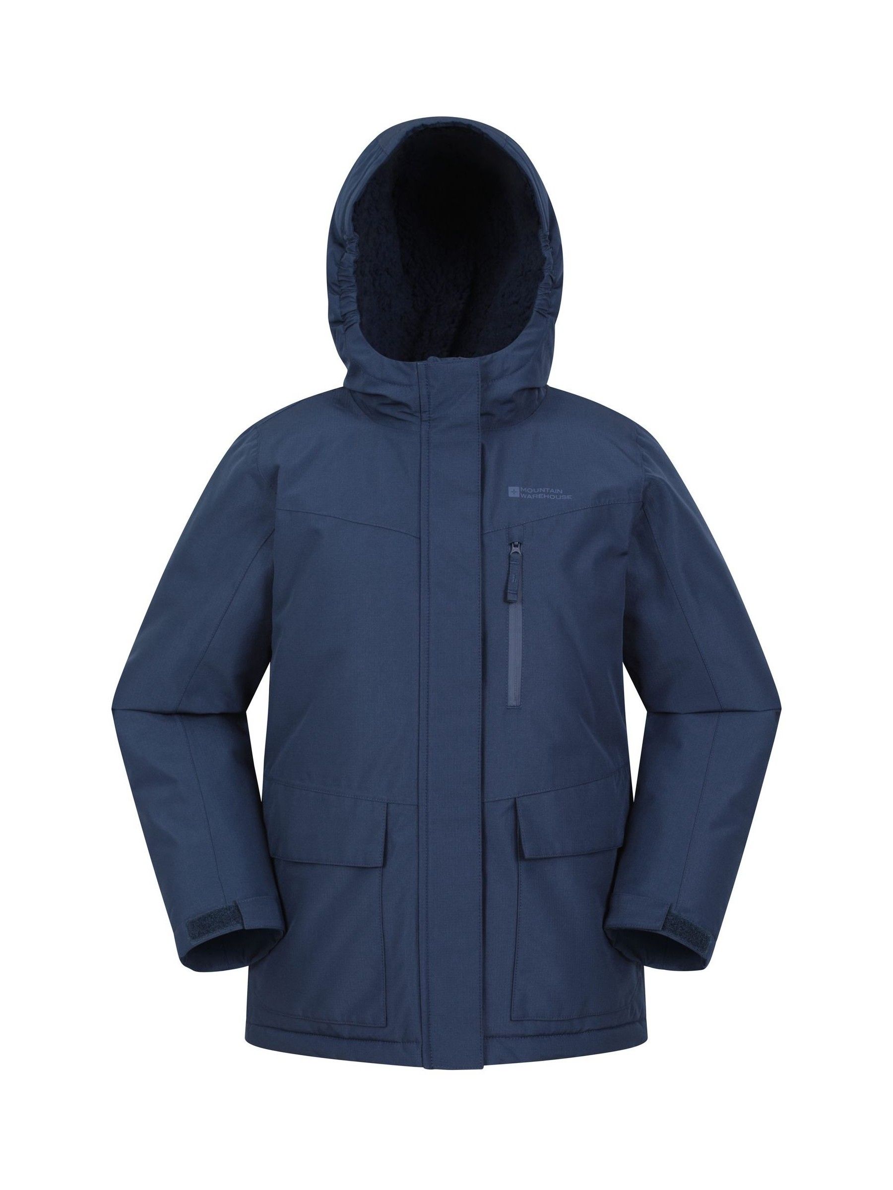 Mountain Warehouse Blue Kids Noah Borg Lined Waterproof Jacket