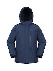 Mountain Warehouse Blue Kids Noah Borg Lined Waterproof Jacket - Image 1 of 6