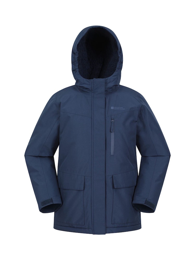Mountain Warehouse Blue Kids Noah Borg Lined Waterproof Jacket - Image 1 of 6
