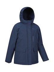 Mountain Warehouse Blue Kids Noah Borg Lined Waterproof Jacket - Image 2 of 6