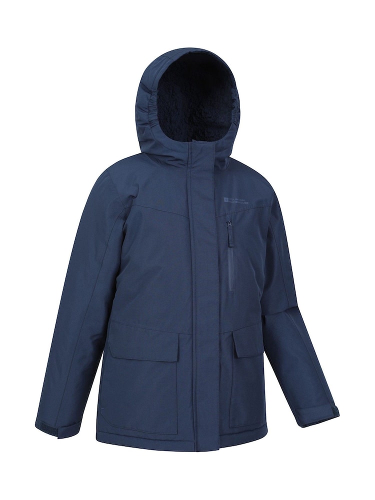 Mountain Warehouse Blue Kids Noah Borg Lined Waterproof Jacket - Image 2 of 6