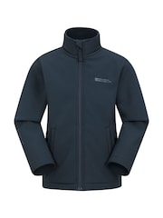 Mountain Warehouse Blue Kids Grasmere Softshell Jacket - Image 1 of 5