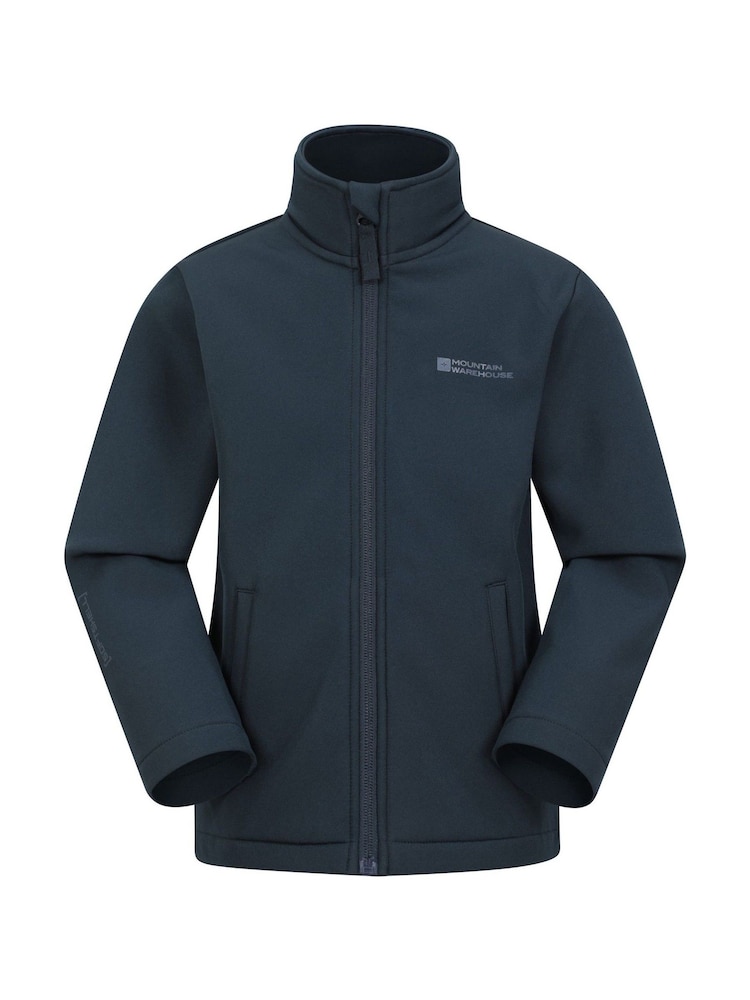 Mountain Warehouse Blue Kids Grasmere Softshell Jacket - Image 1 of 5