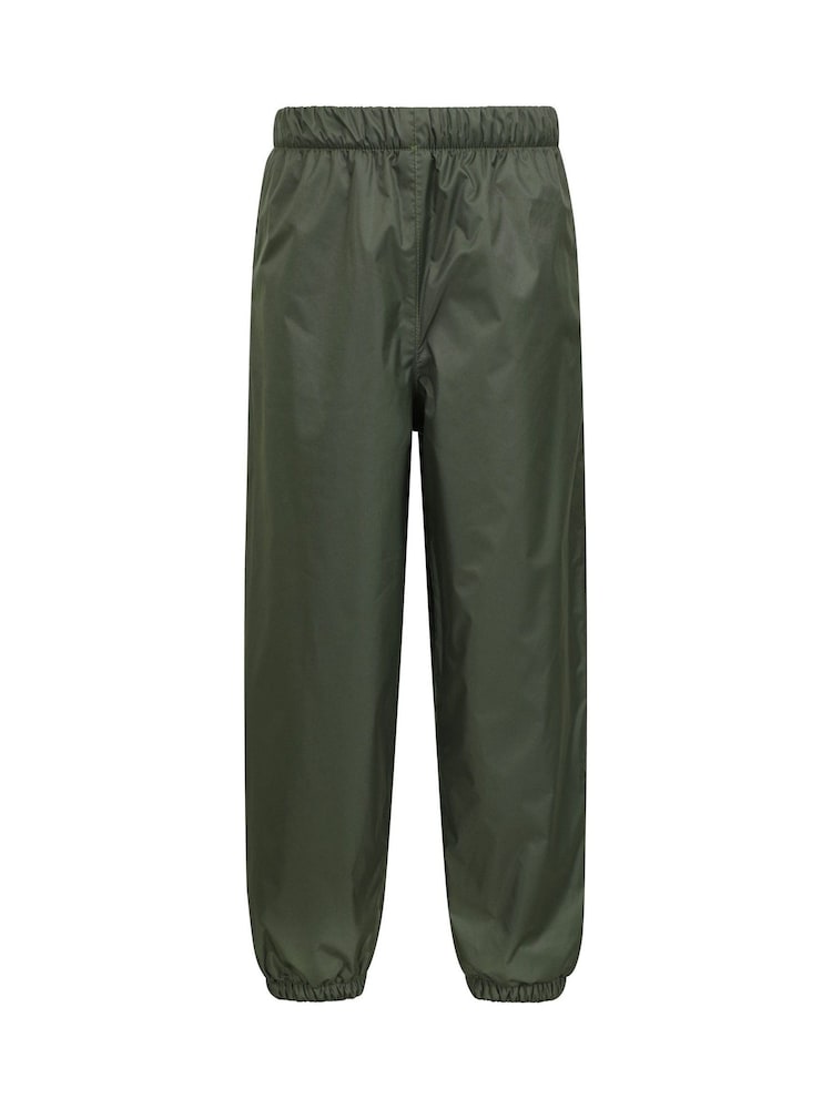 Verde - Pantalones con forro polar impermeables de niño de Mountain Warehouse - Imagen 1 de 6