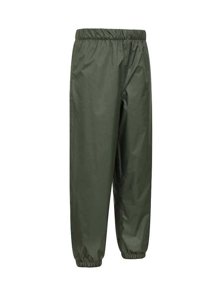 Verde - Pantalones con forro polar impermeables de niño de Mountain Warehouse - Imagen 2 de 6