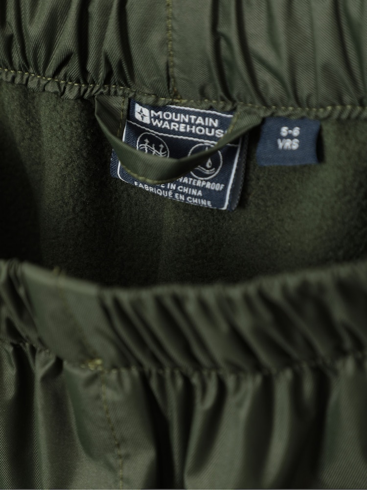 Verde - Pantalones con forro polar impermeables de niño de Mountain Warehouse - Imagen 6 de 6