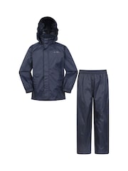 Mountain Warehouse Blue Kids Pakka Waterproof Jacket And Overtrousers Set - Image 1 of 12