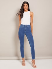 Friends Like These Mid Blue High Waisted Jeggings - Image 3 of 3