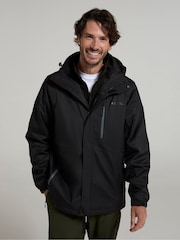 Mountain Warehouse Black Bracken Extreme Mens Waterproof 3-In-1 Jacket - Image 1 of 4