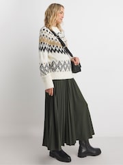 JD Williams Natural All Over Fairisle Pattern Jumper - Image 3 of 4