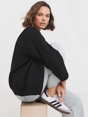 JD Williams Black Knitted Bomber Jacket - Image 3 of 4