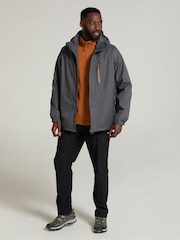 Mountain Warehouse Light Black Mens Bracken Extreme Waterproof 3-In-1 Jacket - Image 2 of 4