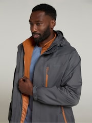 Mountain Warehouse Light Black Mens Bracken Extreme Waterproof 3-In-1 Jacket - Image 4 of 4