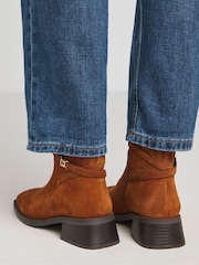 Natural - JD Williams Suede Square Toe Boots With Concealed Gusset In Extra Wide Fit - Imagen 4 de 4